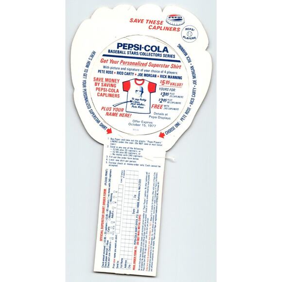 Pepsi Baseball Trading Card 1977 John Grubb Cleveland Indians MLB Diecut Trade - Picture 2 of 2